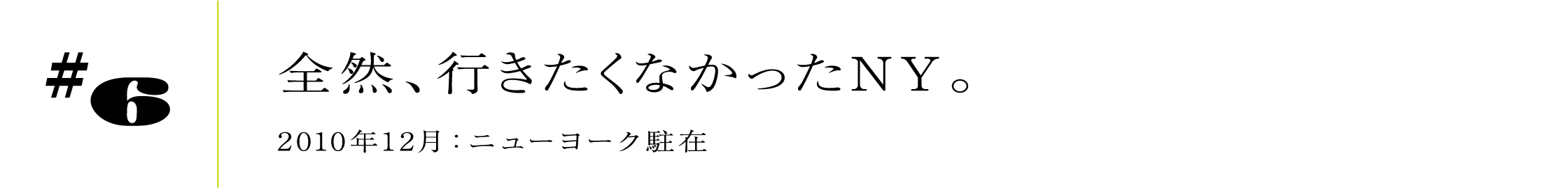 #62010年12月:ニューヨーク駐在全然、行きたくなかったNY。