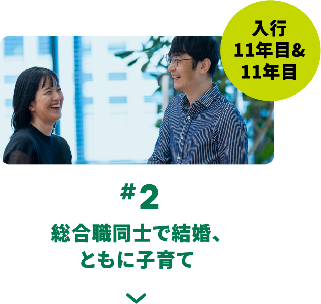 #2 総合職同士で結婚、ともに子育て 入行11年目&11年目