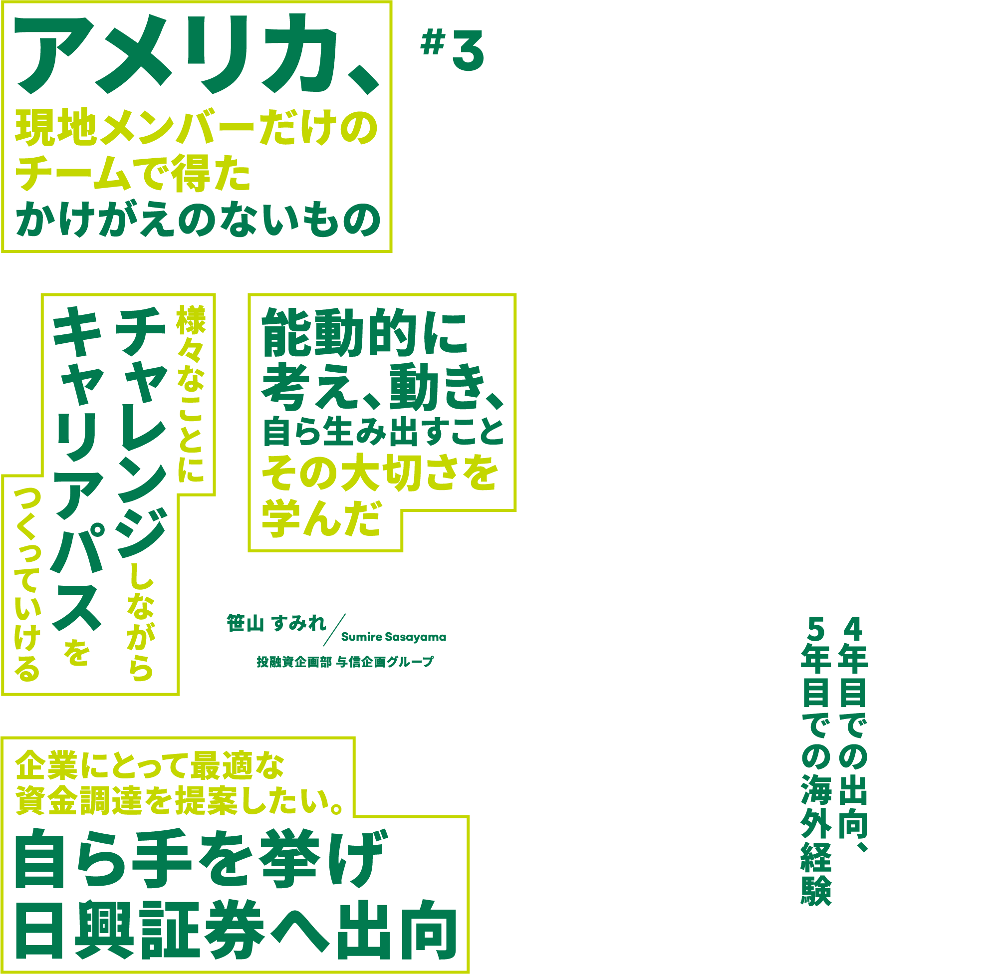 挑戦していく、それにより未来が広がっていくのがSMBCだと感じている