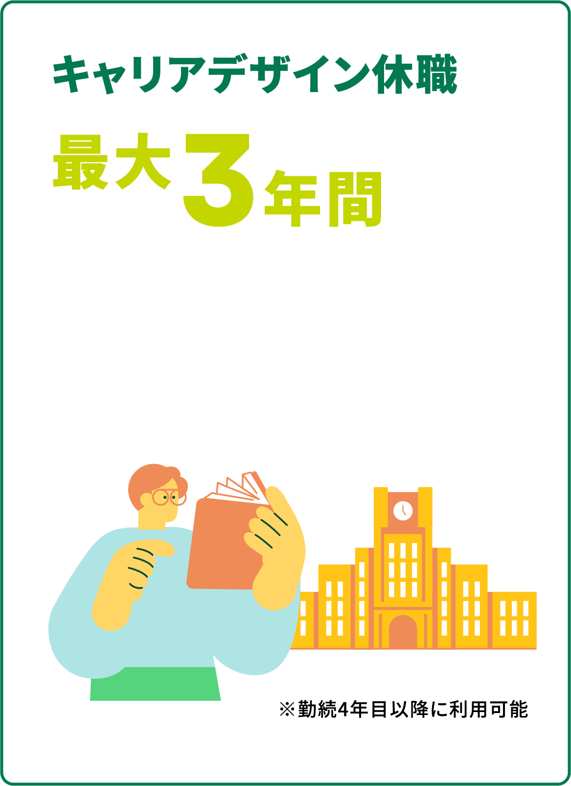 キャリアデザイン休職 最大3年間