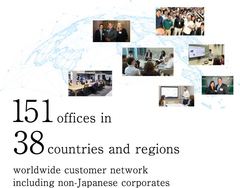 151 offices in 38 countries and regions worldwide customer network including non-Japanese corporates